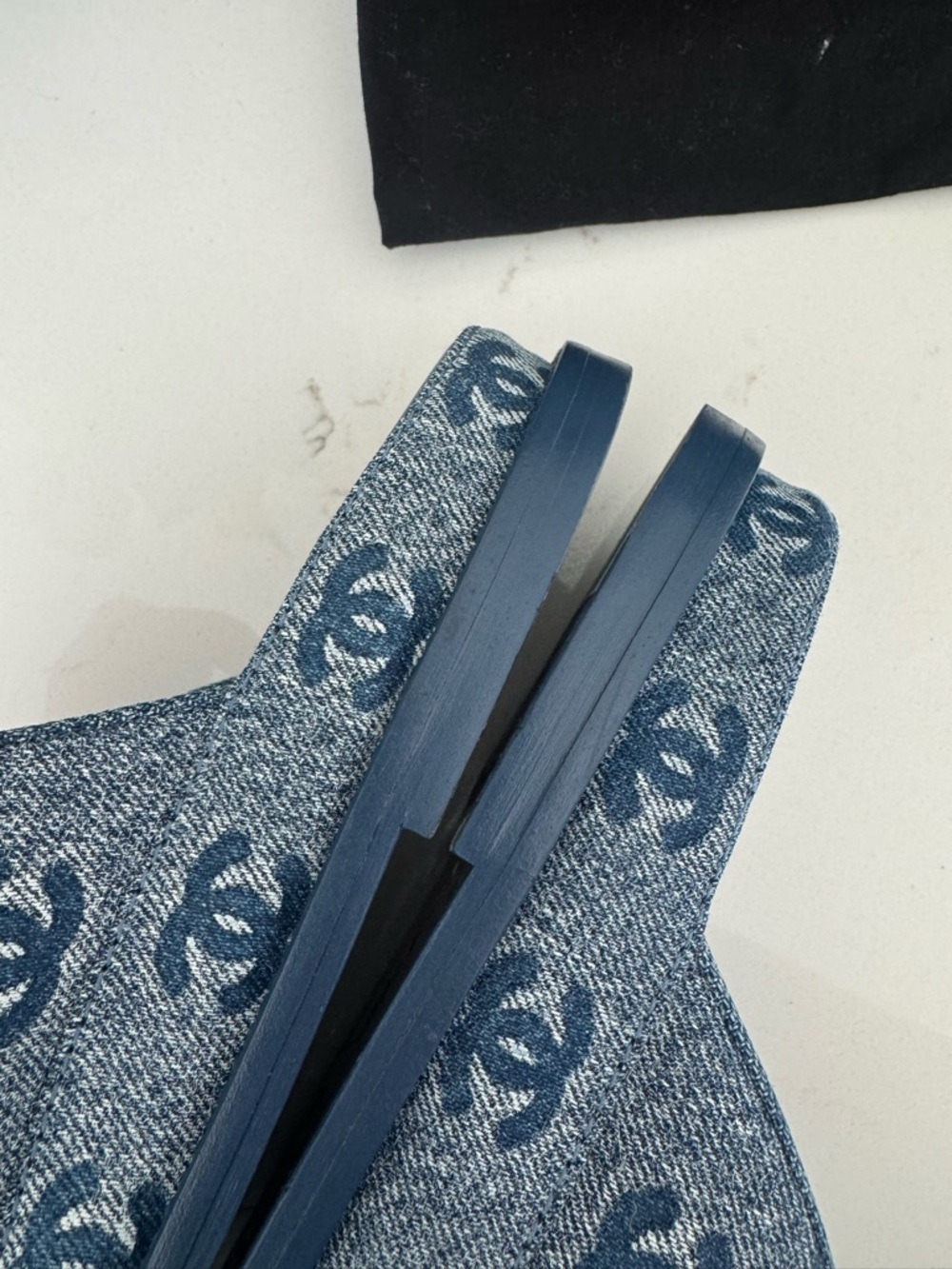 CHANEL Denim Dad Slides (Mule) - Blue SZ 37 from 25P Collection (Full Set) - Picture 7 of 12
